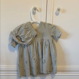 Rylee + cru cactus dress and bloomers set 3-6M